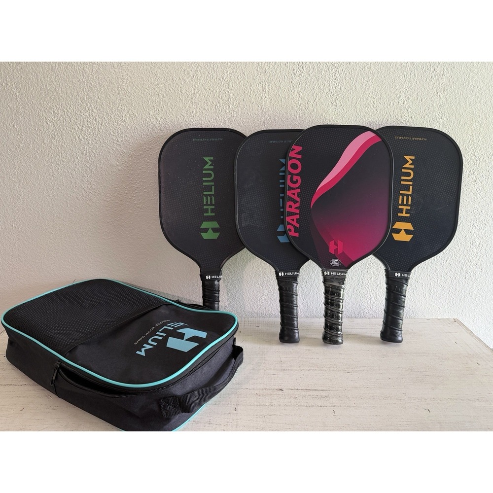 Helium Paragon Pickleball Paddles Fiberglass Lightweight Honeycomb Core (Set 4)